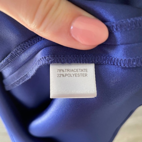 St. John Royal Blue Sleeveless Top Women's size 2 - Picture 3 of 7